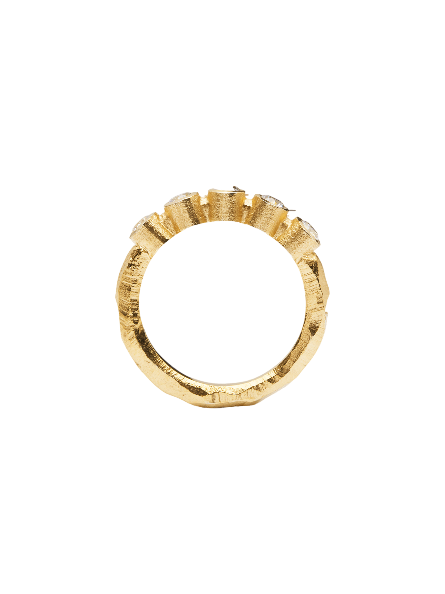 Ringo half eternity - ring in 18k yellow gold with 0,50ct diamond